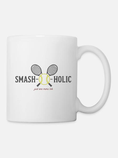 Tennis SMASH-o-holic Hoodie, Socks, Pillow - Mug - white