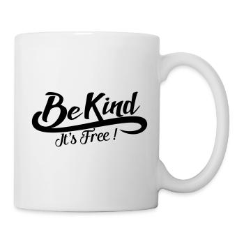 Soyez gentils, c’est gratuit - Vintage Positive Black - Mug blanc - blanc - Droite