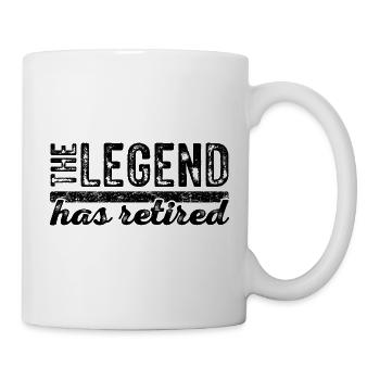 The Legend Has Retired – Geschenk für Rentner - Tasse - Weiß - Rechts