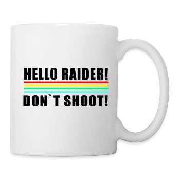 Hello Raider Neon Stripes in Retro Colors don't shot - Mug - white - Right