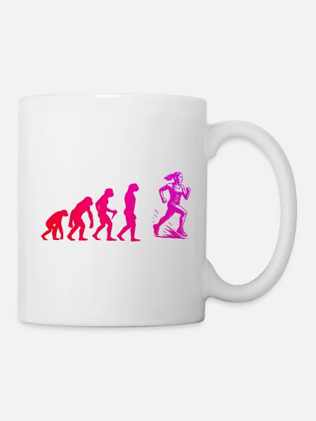 Charakterstarkes Running Design - Tasse - Weiß