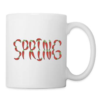 Chili-Frühling - Tasse - Weiß - Rechts