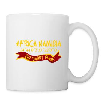 Afrika Namibia, Big Daddy Dune, Koordinaten - Tasse - Weiß - Rechts