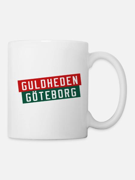 Guldheden Göteborg Streifenlogo - Tasse - Weiß