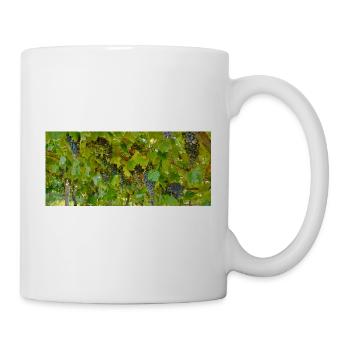 Ranke in Clustern auf grünem Hintergrund - Tasse - Weiß - Rechts