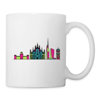 Milan City Skyline Duomo Moderne Linienkunst - Tasse - Weiß - Rechts