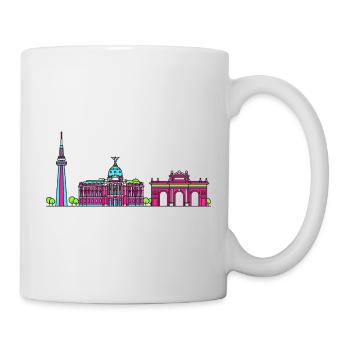 Madrid City Skyline Royal Palac Line Art - Tasse - Weiß - Rechts