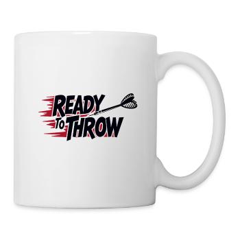 Prêt à lancer des fléchettes Tenue professionnelle - Mug blanc - blanc - Droite