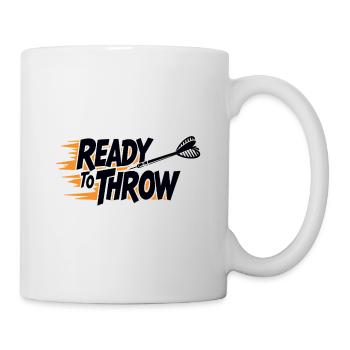 Prêt à lancer des fléchettes Tenue professionnelle - Mug blanc - blanc - Droite