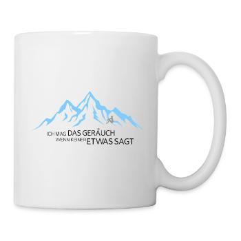 Mountain silence love of noise - Mug - white - Right