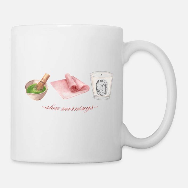 Langsame Morgen - Tasse - Weiß
