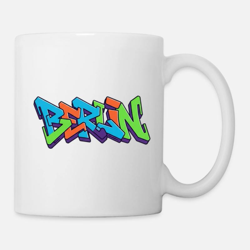 Berlin Streets Graffiti Colour Explosion - Mug - white