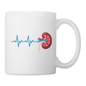 Nierenrhythmus Grafik - Tasse - Weiß - Rechts
