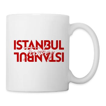 Art typographique en miroir moderne d’Istanbul Turquie - Mug blanc - blanc - Droite