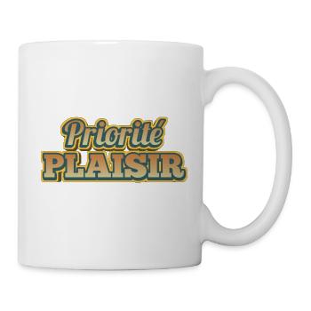 Priority Retro Vintage Spaß - Tasse - Weiß - Rechts
