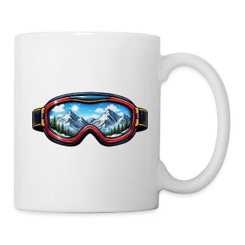  Skibrille Landschaft - Tasse - Weiß - Rechts