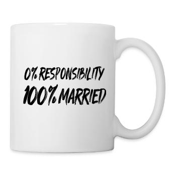 0% Responsibility, 100% Married - Mug - white - Right