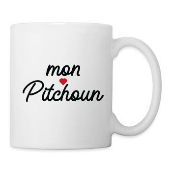 Mon Pitchoun Coeur - Mug blanc - blanc - Droite