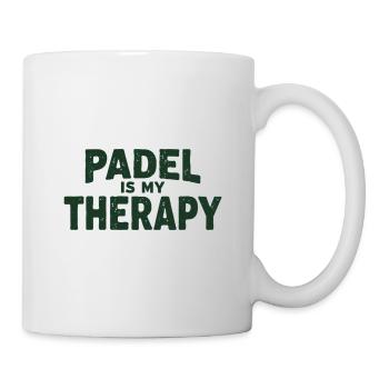 Padel is my Therapy Sportler Statement - Tasse - Weiß - Rechts