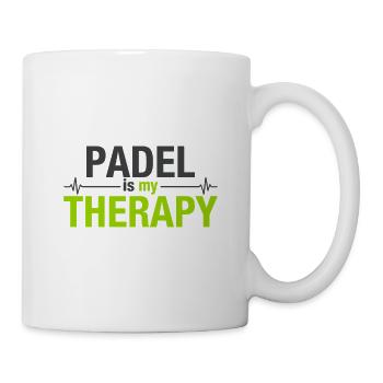 Padel est ma thérapie Heartbeat Sport Statement - Mug blanc - blanc - Droite