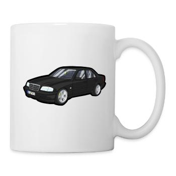 Black Luxury Car Cartoon - Mug - white - Right