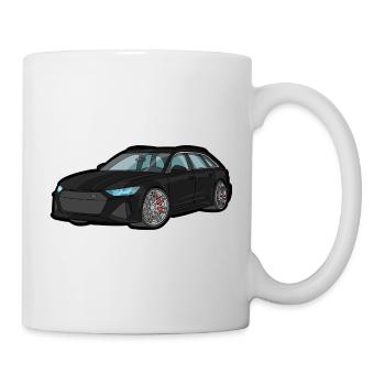 Black sports suit with blue light - Mug - white - Right