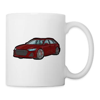 Red Sports Car Silhouette - Mug - white - Right
