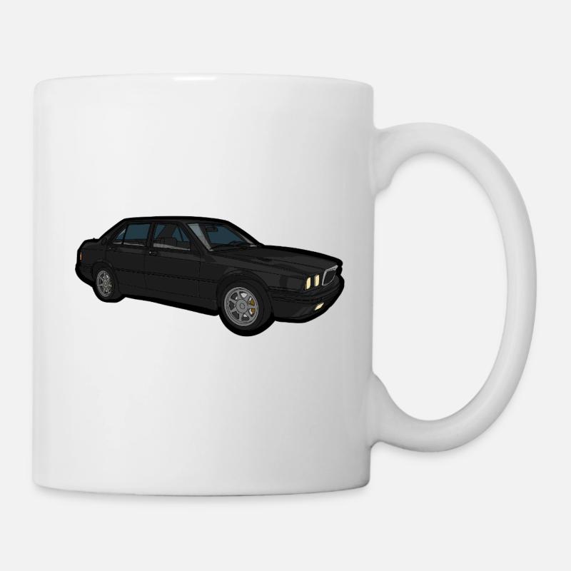Schwarzer Oldtimer Sedan - Tasse - Weiß