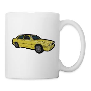 Gelber Klassischer Sedan - Tasse - Weiß - Rechts