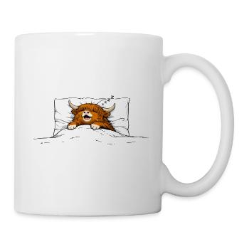 Sleeping Cow – Cozy Animal Motif - Mug - white - Right