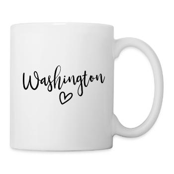 Washington Heart Femmes Amour Washington - Mug blanc - blanc - Droite