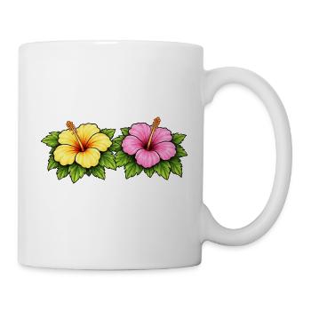 Hibiscus Tropical Flowers - Mug - white - Right