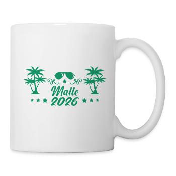Malle 2026 Palmen Party - Tasse - Weiß - Rechts