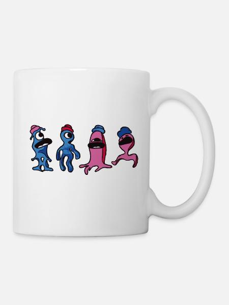 Colorful aliens - Horst, Björn, Philip and Peter - Mug - white