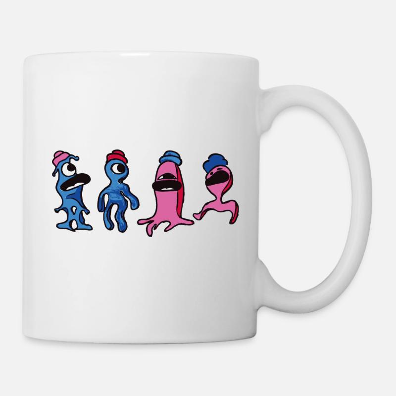 Extraterrestres hauts en couleur - Horst, Björn, Philip et Peter - Mug blanc - blanc