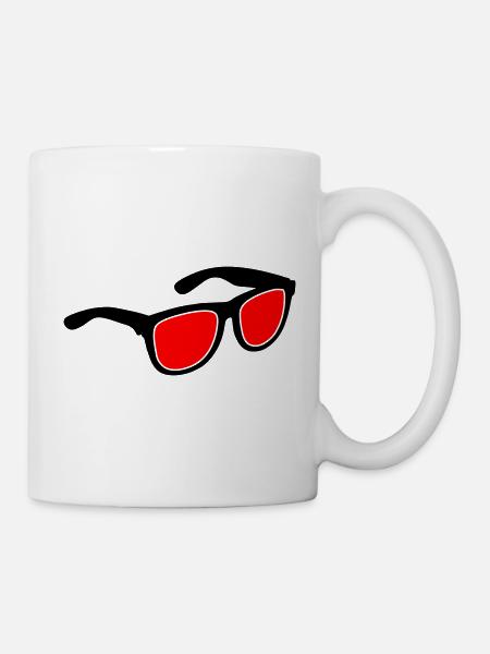 Sonnenbrille - Tasse - Weiß