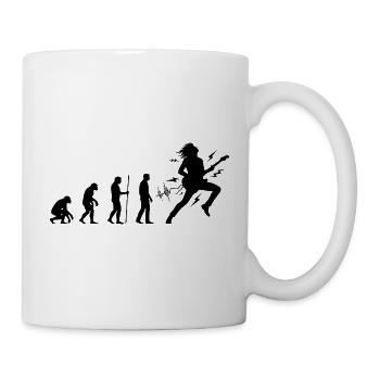 Evolution zum Gitarristen Rockmusiker - Tasse - Weiß - Rechts