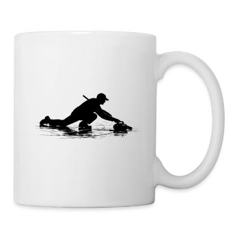 Joueur de curling sport Sports d’hiver Précision sur glace - Mug blanc - blanc - Droite