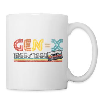 Gen-X Generation X 1965-1980 Retrofarben - Tasse - Weiß - Rechts