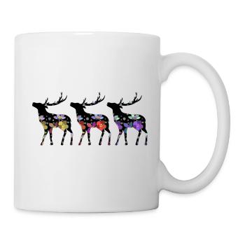Hirsch - Tasse - Weiß - Rechts