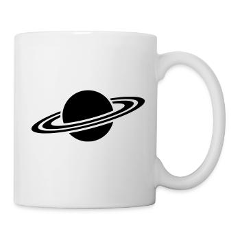 Silhouette de l’anneau de la planète Saturne - Mug blanc - blanc - Droite