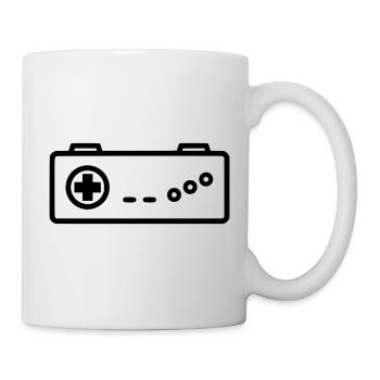 Retro Gamepad Outline Icon - Mug - white - Right