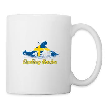 Le curling rocks Suède Fan Merch - Mug blanc - blanc - Droite