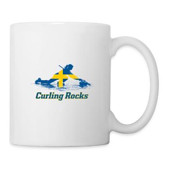 Le curling rocks Suède Fan Merch - Mug blanc - blanc - Droite
