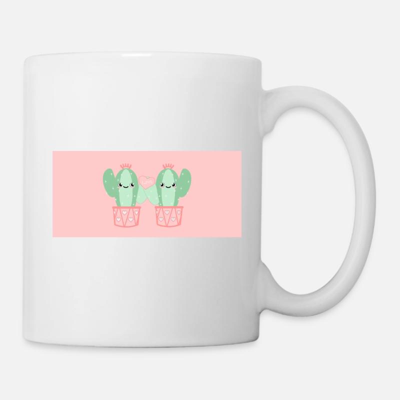 Kaktus Herzfreunde - Tasse - Weiß
