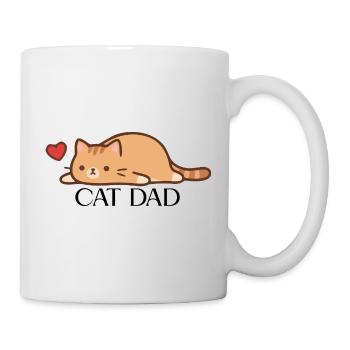 CAT_DAD - Tasse - Weiß - Rechts