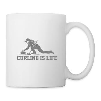 Curling Is Life Winter Sports Fan - Mug blanc - blanc - Droite