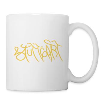 Art de rue ultramoderne Souvenir graffiti de Stuttgart - Mug blanc - blanc - Droite