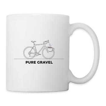 Pure Gravel Bike Coffee Line Art - Mug - white - Right