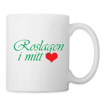 Roslagen in the middle – coastal romance in green - Mug - white - Right